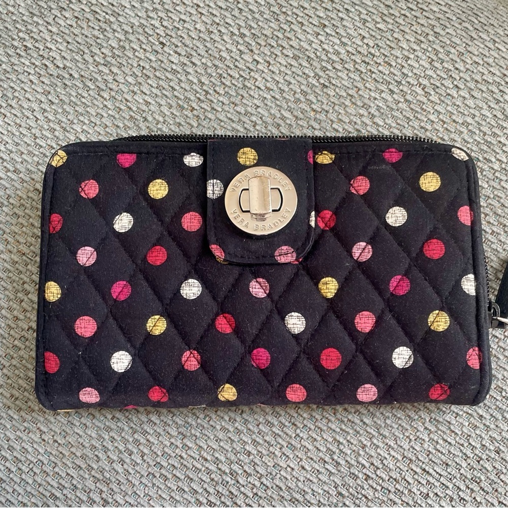 Vera Bradley polka dot wallet not used